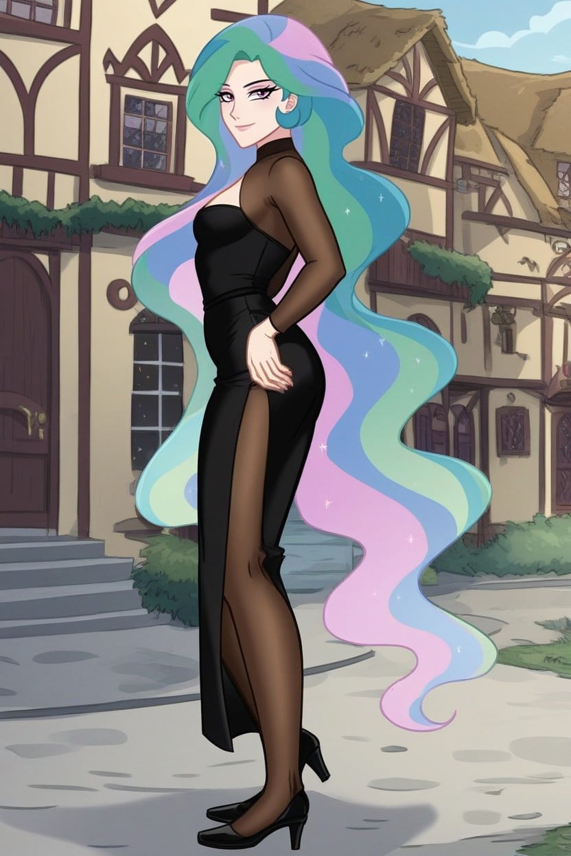 Solo, Fully Dressed In Sexy Clothes, Magic Mlp Village AI黄片