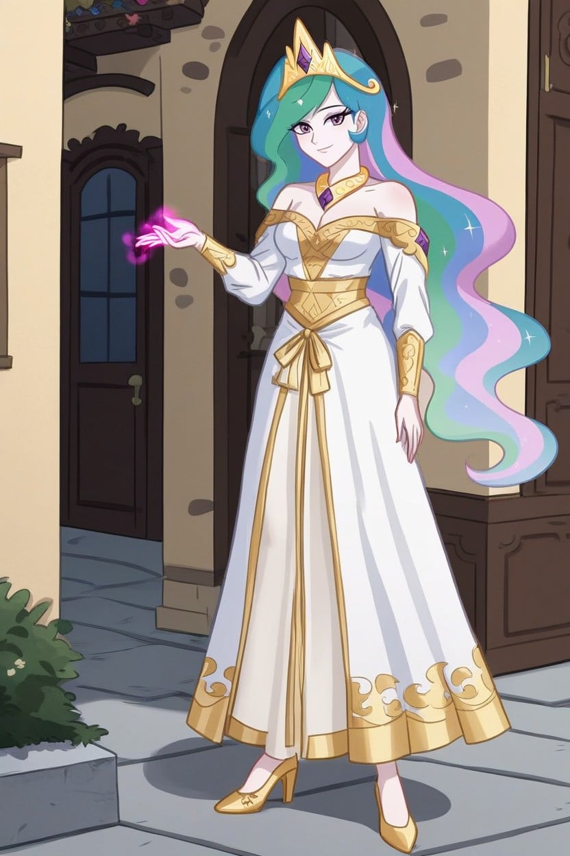 Equestria Celestia, 小乳, Full Body Bottom Up View AI黄片