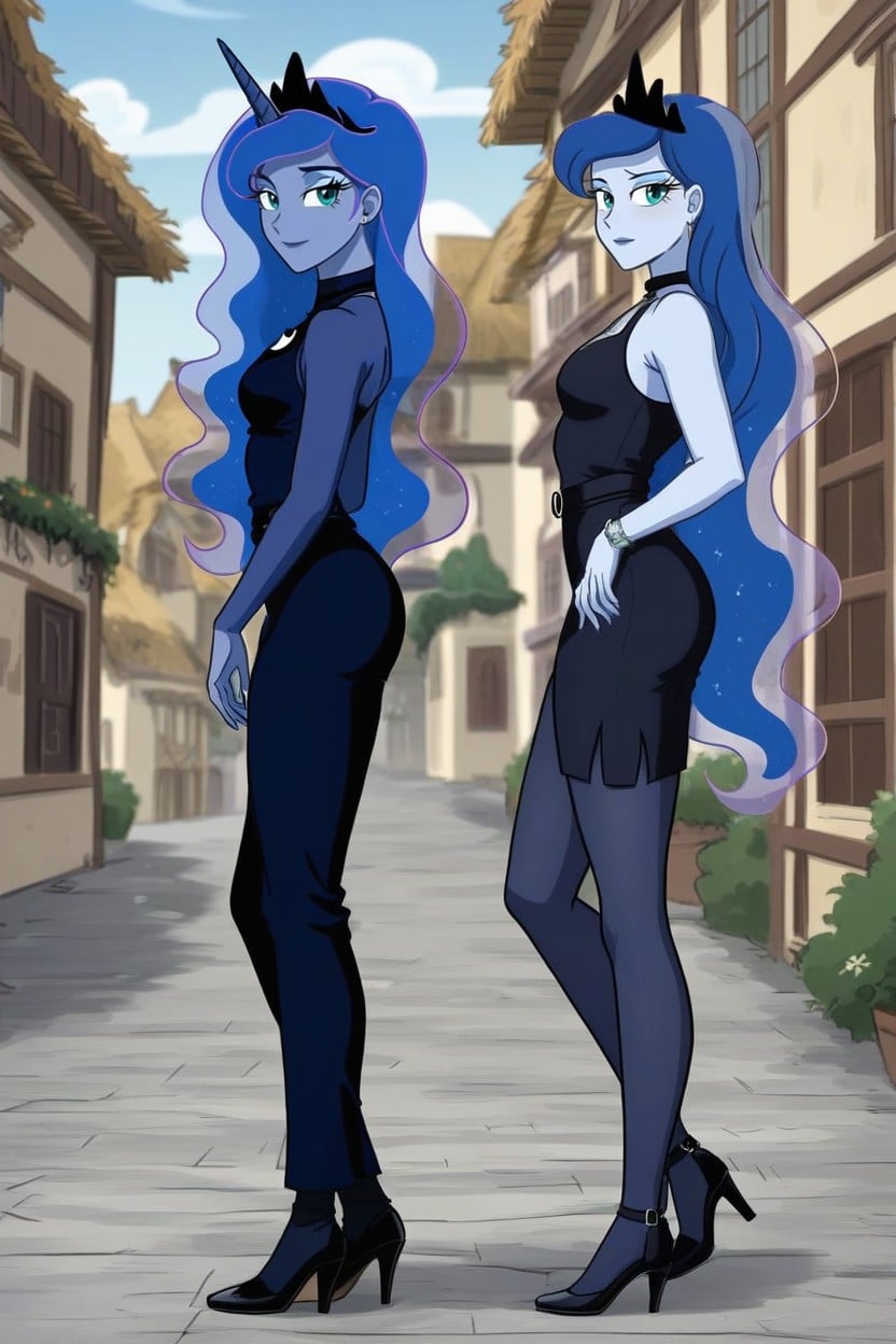 Magic Mlp Village, High Resolution, Blue Skin Tone AI黄片