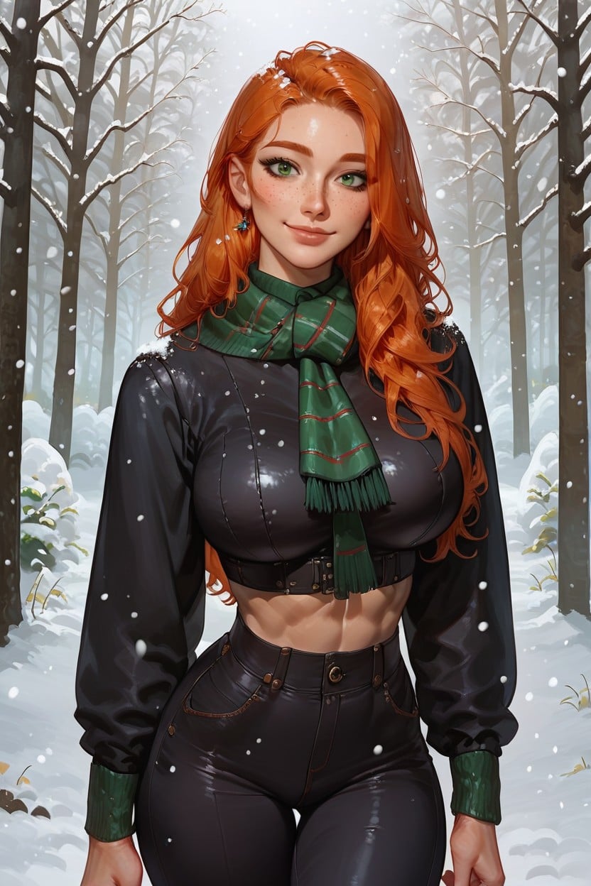Toned Legs, Waist, 下雪 AI黄片