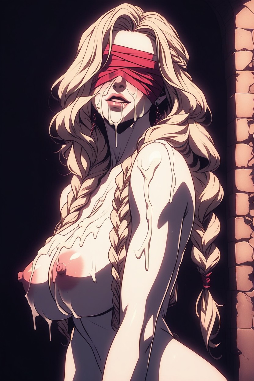 Pink Nipples, 全身, Braided Hair AI黄片