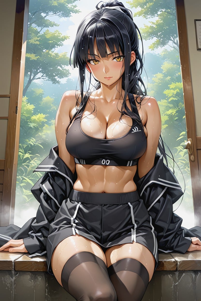 Straight Bangs, Military Uniform, Stockings AI黄片