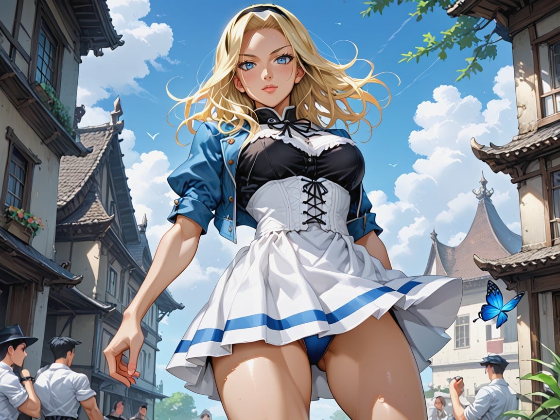 Hot Blonde Woman With Blue Eyes, 可爱, 25+ AI黄片