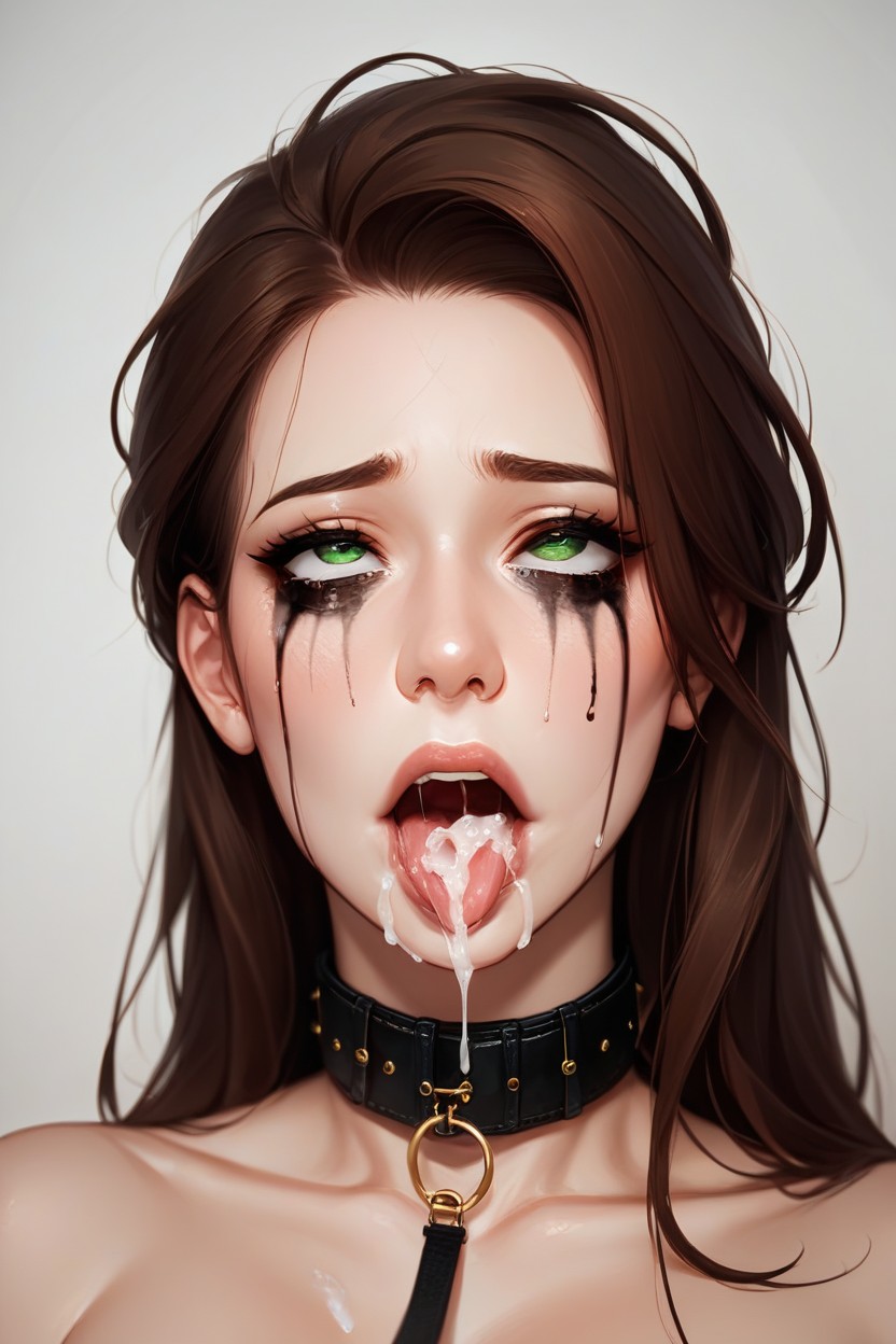 Mascara Running, Cum Coming Out Of Mouth And Nose, 沮丧 AI黄片