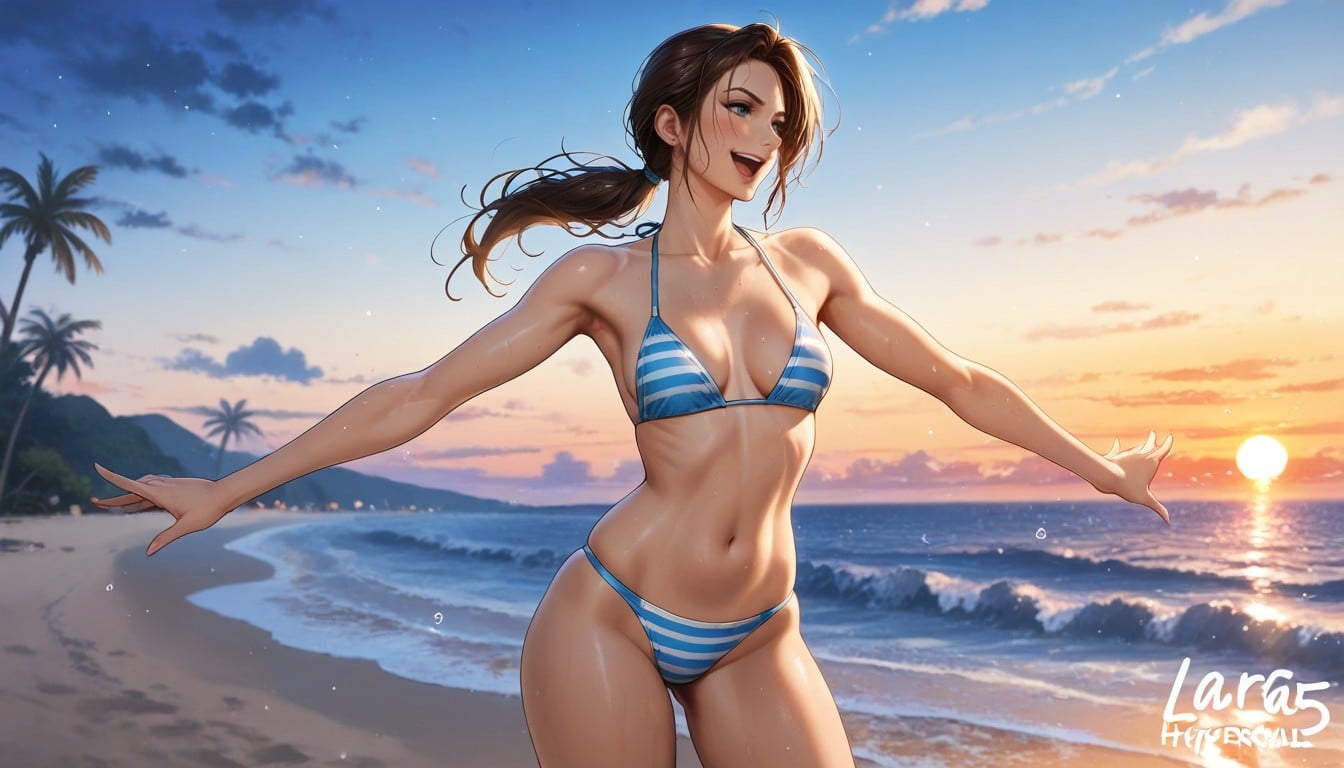Hypersmall Breasts, Solo, Lara Croft AI黄片