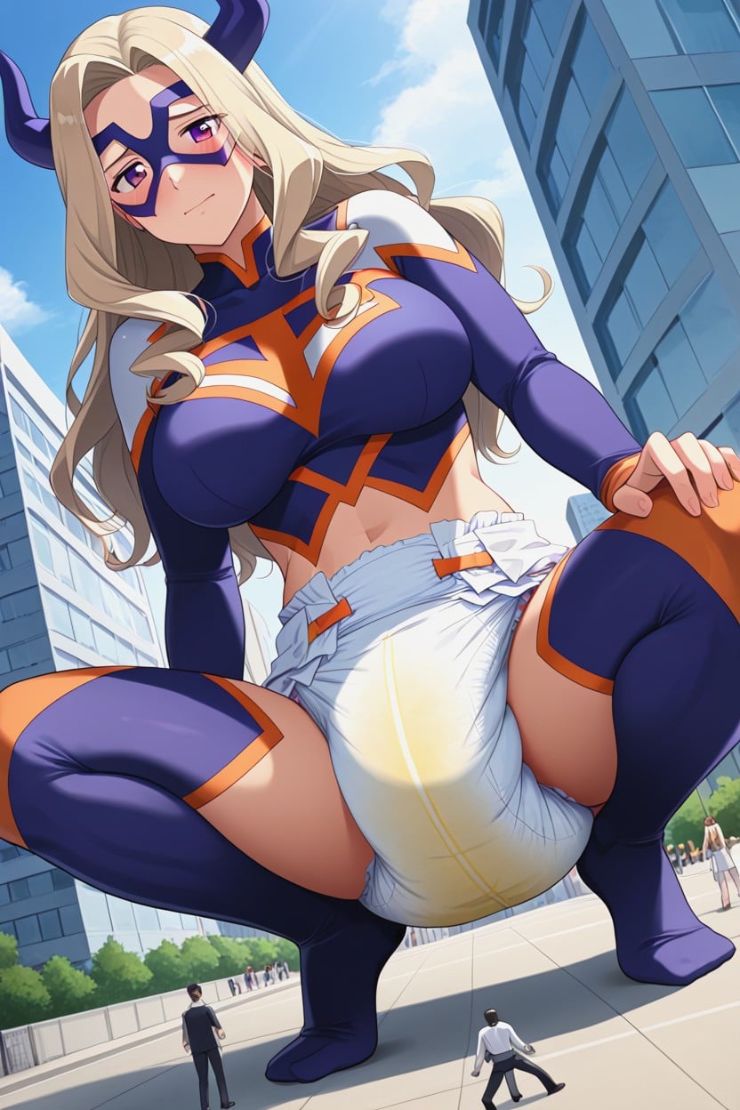 Extremely Sagging Adultdiaper, Wearing Disposable Adultdiaper, Superhero Outfit Top AI黄片