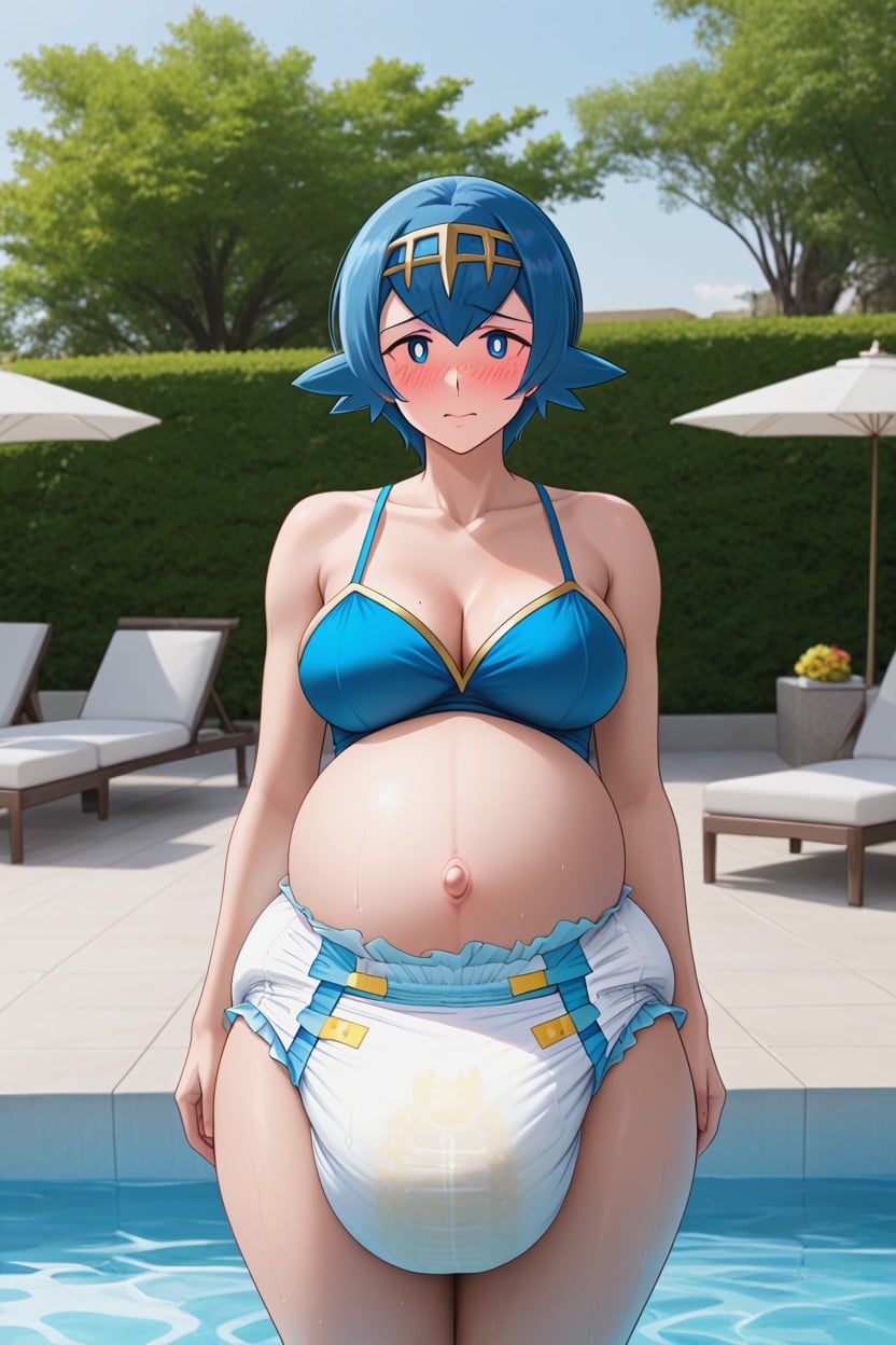 Very Detailed Eyes, 极端下半身沉重, Wearing Big Adultdiaper AI黄片