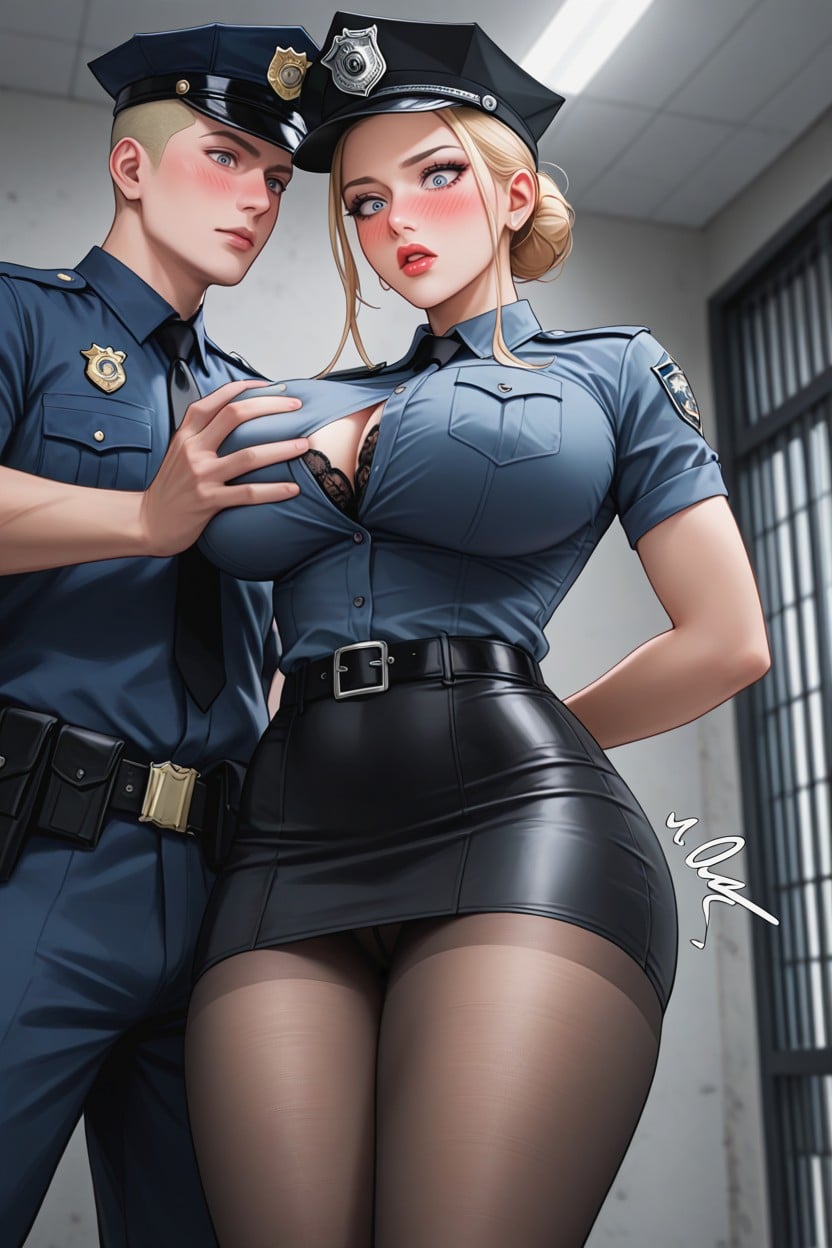 Black Tactical Gloves, Realistic, Extremely Tight Waist AI黄片