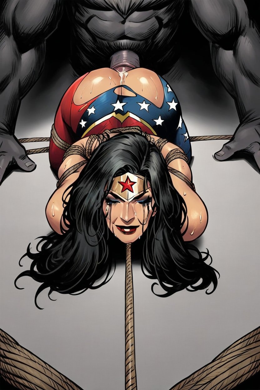 Laying On Stomach Facing Viewer, Viewer In Front Of Woman, Wonder Woman AI黄片
